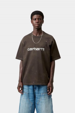 Carhartt S/S Painter T-Shirt - Tabak, Zerstörerische Wäsche, Spritzer Carhartt S/S Painter T-Shirt - Tabak, Zerstörerische Wäsche, Spritzer