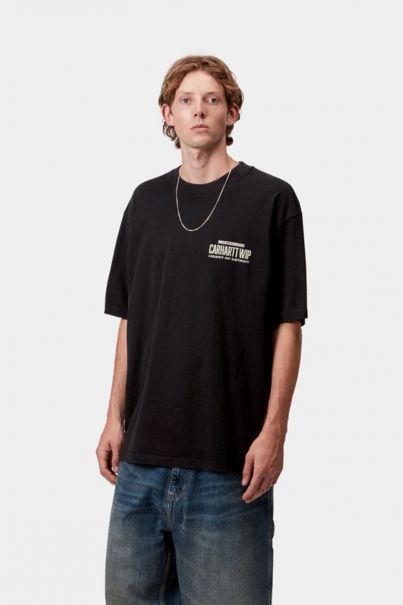 Carhartt S/S Arcan T-Shirt - Schwarz, schwere Steinwäsche Carhartt S/S Arcan T-Shirt - Schwarz, schwere Steinwäsche