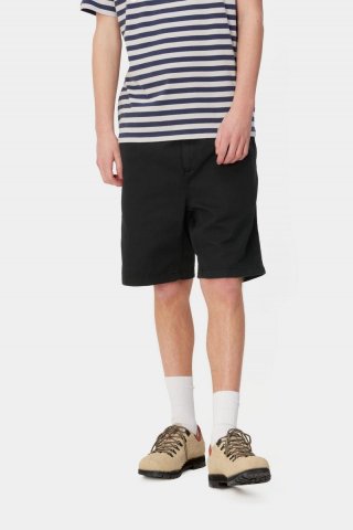 Carhartt Flint Short - Schwarz, stückgefärbt Carhartt Flint Short - Schwarz, stückgefärbt