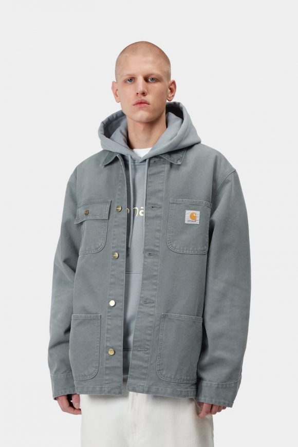 Carhartt Michigan Coat - Leinwand „Cosy Blue“ / „Cosy Blue“, Stein Carhartt Michigan Coat - Leinwand „Cosy Blue“ / „Cosy Blue“, Stein