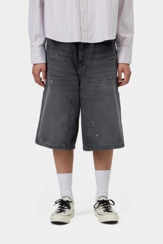 Carhartt Nixon Double Knee Short - Schwarz, Destroy Wash, Splatter Carhartt Nixon Double Knee Short - Schwarz, Destroy Wash, Splatter