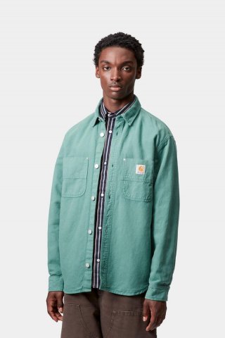 Carhartt Walter Shirt Jac - Saguaro, stückgefärbt Carhartt Walter Shirt Jac - Saguaro, stückgefärbt