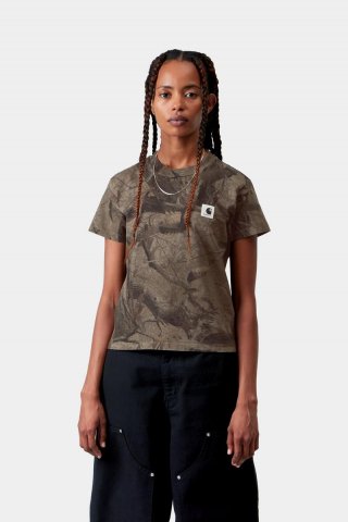 Carhartt S/S Feather Tree T-Shirt - Camo Feather Tree, Khaki / Schungit, stückgefärbt Carhartt S/S Feather Tree T-Shirt - Camo Feather Tree, Khaki / Schungit, stückgefärbt