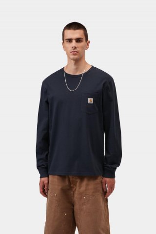 Carhartt L/S Pocket T-Shirt - Dunkles Marineblau Carhartt L/S Pocket T-Shirt - Dunkles Marineblau