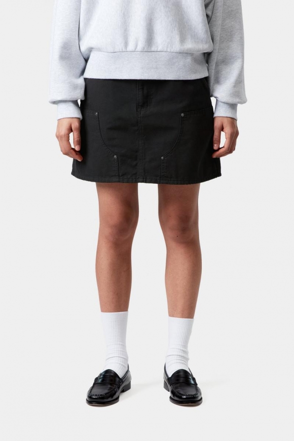 Carhartt Maeve Double Knee Skirt - Schwarz, Stonewashed Carhartt Maeve Double Knee Skirt - Schwarz, Stonewashed