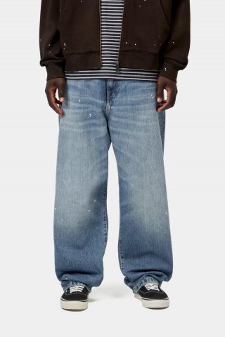 Carhartt Landon Pant - Blau, Zerstörerische Waschung, Spritzer Carhartt Landon Pant - Blau, Zerstörerische Waschung, Spritzer