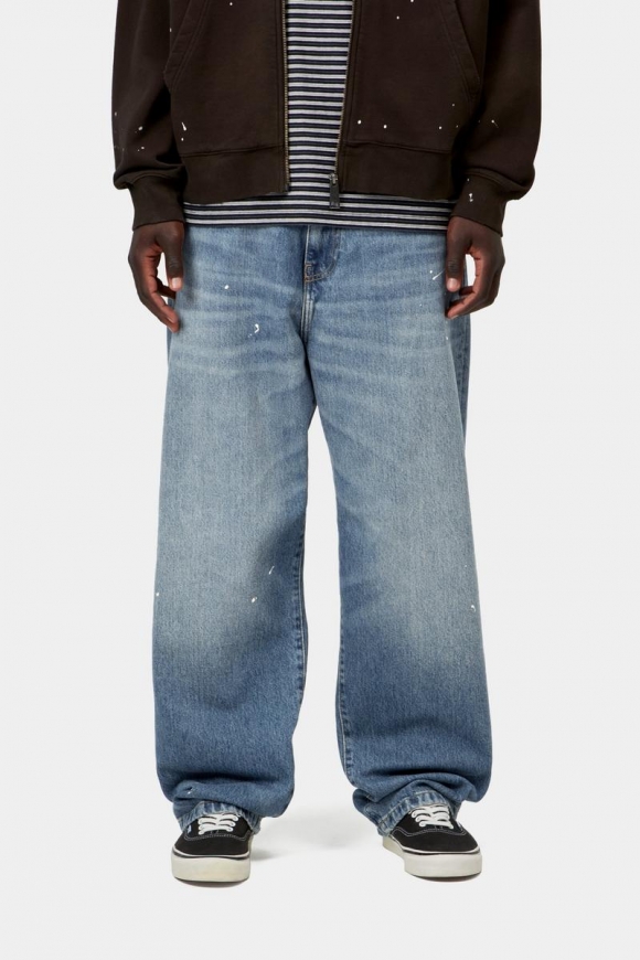 Carhartt Landon Pant - Blau, Zerstörerische Waschung, Spritzer Carhartt Landon Pant - Blau, Zerstörerische Waschung, Spritzer