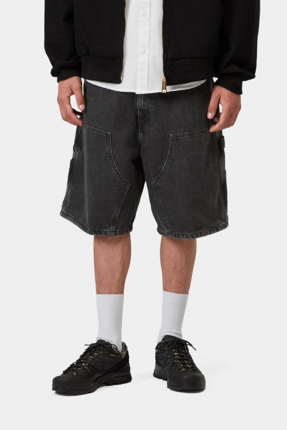 Carhartt Double Knee Short - Schwarz, Stonewashed Carhartt Double Knee Short - Schwarz, Stonewashed
