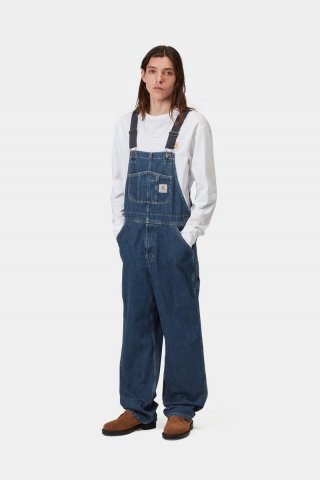Carhartt Bib Overall - Blau, Stonewashed Carhartt Bib Overall - Blau, Stonewashed