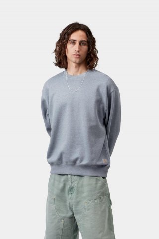 Carhartt Caspian Sweatshirt - Shady Blue Heather, stückgefärbt Carhartt Caspian Sweatshirt - Shady Blue Heather, stückgefärbt