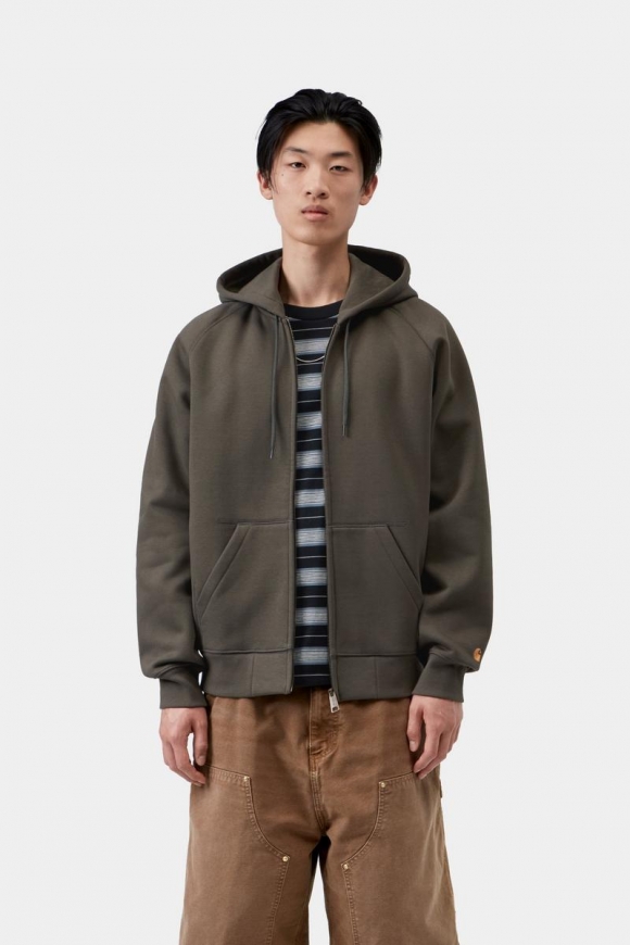 Carhartt Hooded Chase Jacket - Schungit / Gold Carhartt Hooded Chase Jacket - Schungit / Gold