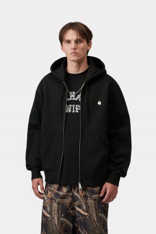 Carhartt Hooded Mack Sweat Jacket - Schwarz / Wachs Carhartt Hooded Mack Sweat Jacket - Schwarz / Wachs