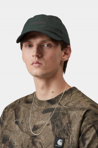 Carhartt Canvas Script Cap - Dunkler Skarabäus / Palisander Carhartt Canvas Script Cap - Dunkler Skarabäus / Palisander