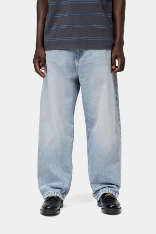 Carhartt Brandon Pant - Blau, stark abgenutzt, gebleicht