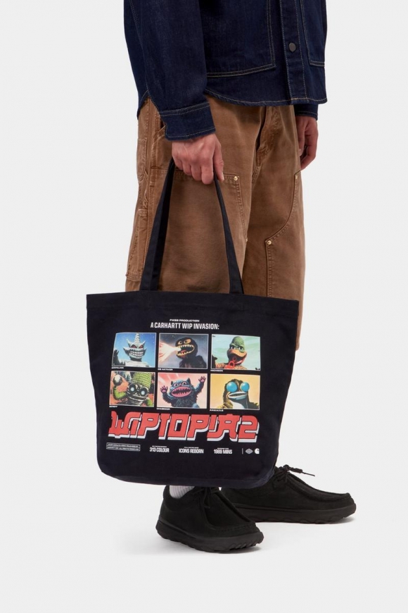 Carhartt Canvas Graphic Tote - WIPTOPIA 2, Schwarz drucken Carhartt Canvas Graphic Tote - WIPTOPIA 2, Schwarz drucken