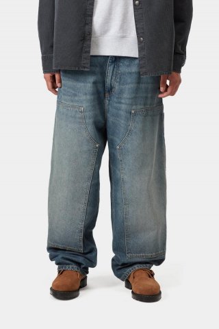 Carhartt OG Double Knee Pant - Blau, Grind-Waschung Carhartt OG Double Knee Pant - Blau, Grind-Waschung