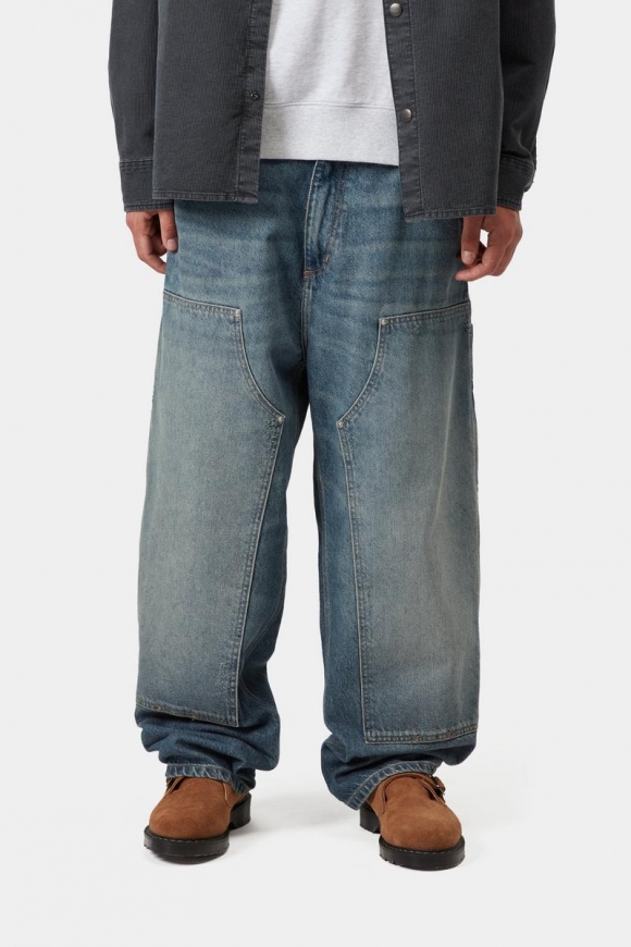 Carhartt OG Double Knee Pant - Blau, Grind-Waschung Carhartt OG Double Knee Pant - Blau, Grind-Waschung
