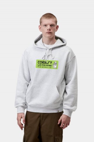 Carhartt Hooded Bumper Sticker Sweatshirt - Ash Heather Carhartt Hooded Bumper Sticker Sweatshirt - Ash Heather