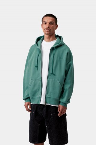 Carhartt Hooded Benton Sweat Jacket - Lily, Stückgefärbt Carhartt Hooded Benton Sweat Jacket - Lily, Stückgefärbt