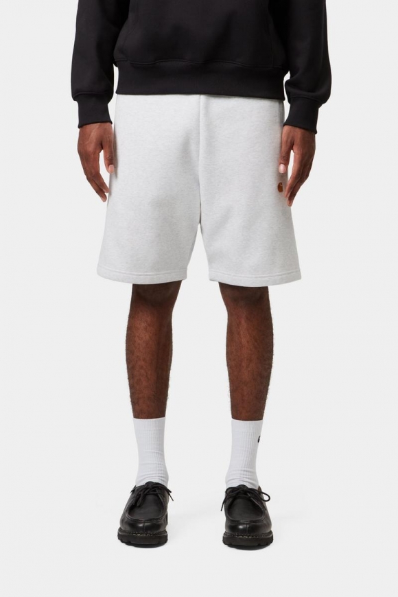Carhartt Chase Sweat Short - Aschenheide / Gold Carhartt Chase Sweat Short - Aschenheide / Gold