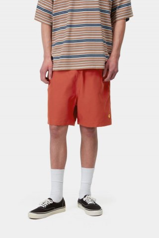 Carhartt Chase Swim Trunks - Oxidrot / Gold Carhartt Chase Swim Trunks - Oxidrot / Gold