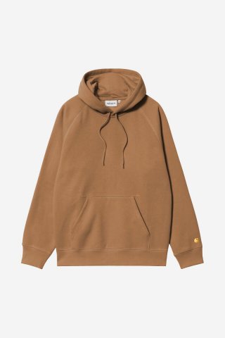 Carhartt Hooded Chase Sweatshirt - Hamilton Braun / Gold Carhartt Hooded Chase Sweatshirt - Hamilton Braun / Gold