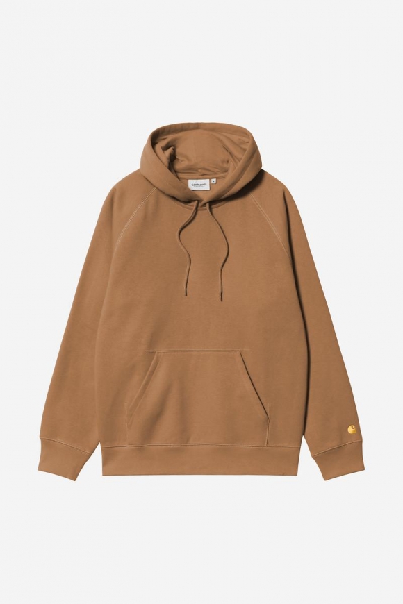 Carhartt Hooded Chase Sweatshirt - Hamilton Braun / Gold Carhartt Hooded Chase Sweatshirt - Hamilton Braun / Gold