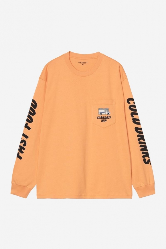 Carhartt L/S Cold Drinks T-Shirt - Sanftes Orange