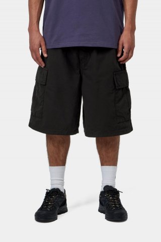 Carhartt Mandler Cargo Short - Schwarz, stückgefärbt Carhartt Mandler Cargo Short - Schwarz, stückgefärbt