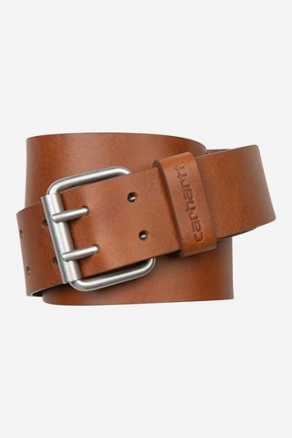 Carhartt Double Script Belt - Cognac / Silber Carhartt Double Script Belt - Cognac / Silber