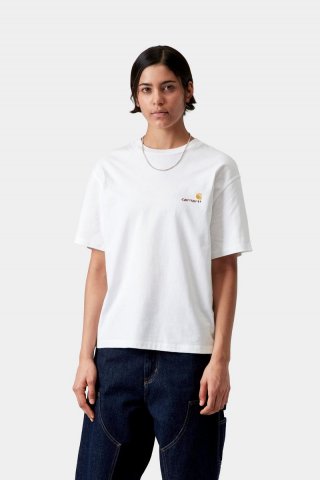 Carhartt S/S American Script T-Shirt - Weiß Carhartt S/S American Script T-Shirt - Weiß