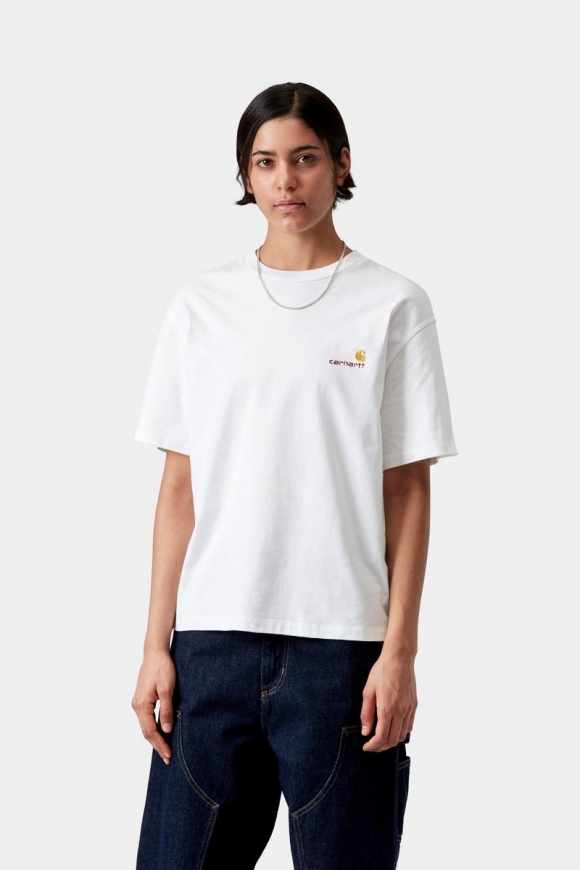 Carhartt S/S American Script T-Shirt - Weiß Carhartt S/S American Script T-Shirt - Weiß