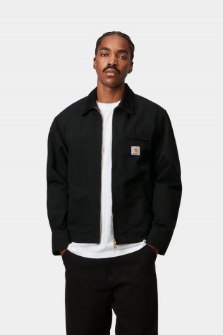 Carhartt Detroit Jacket (Summer) - Schwarz / Schwarz, gespült Carhartt Detroit Jacket (Summer) - Schwarz / Schwarz, gespült