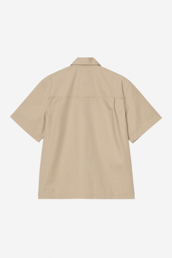 Carhartt S/S Postal Zip Shirt - Iroko / Schwarz Carhartt S/S Postal Zip Shirt - Iroko / Schwarz