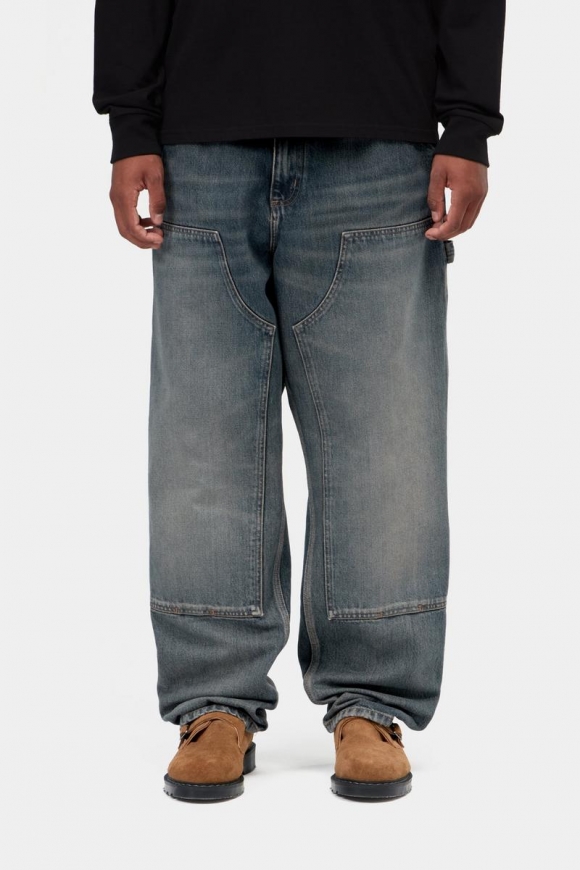 Carhartt Double Knee Pant - Blau, getragene Gebrauchtwäsche Carhartt Double Knee Pant - Blau, getragene Gebrauchtwäsche