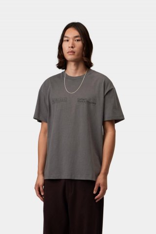 Carhartt S/S Boxed T-Shirt - Ruß, Stückgefärbt Carhartt S/S Boxed T-Shirt - Ruß, Stückgefärbt