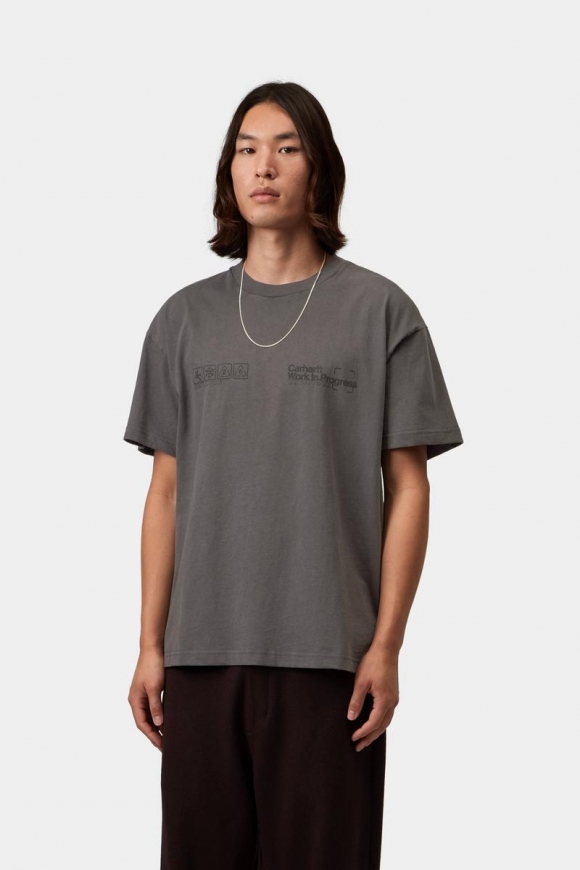 Carhartt S/S Boxed T-Shirt - Ruß, Stückgefärbt Carhartt S/S Boxed T-Shirt - Ruß, Stückgefärbt
