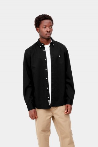 Carhartt L/S Madison Shirt - Schwarz / Wachs Carhartt L/S Madison Shirt - Schwarz / Wachs