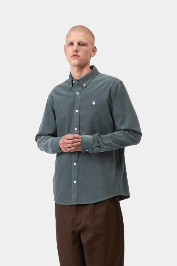 Carhartt L/S Madison Fine Cord Shirt - Gemütliches Blau / Wachs