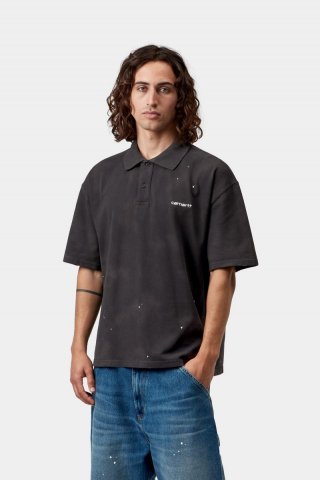 Carhartt S/S Painter Polo - Schwarz, Destroy Wash, Splatter Carhartt S/S Painter Polo - Schwarz, Destroy Wash, Splatter
