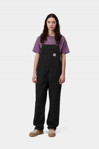Carhartt Bib Overall Straight - Schwarz, gespült