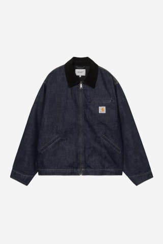 Carhartt OG Detroit Jacket - Blau/Schwarz, gespült Carhartt OG Detroit Jacket - Blau/Schwarz, gespült