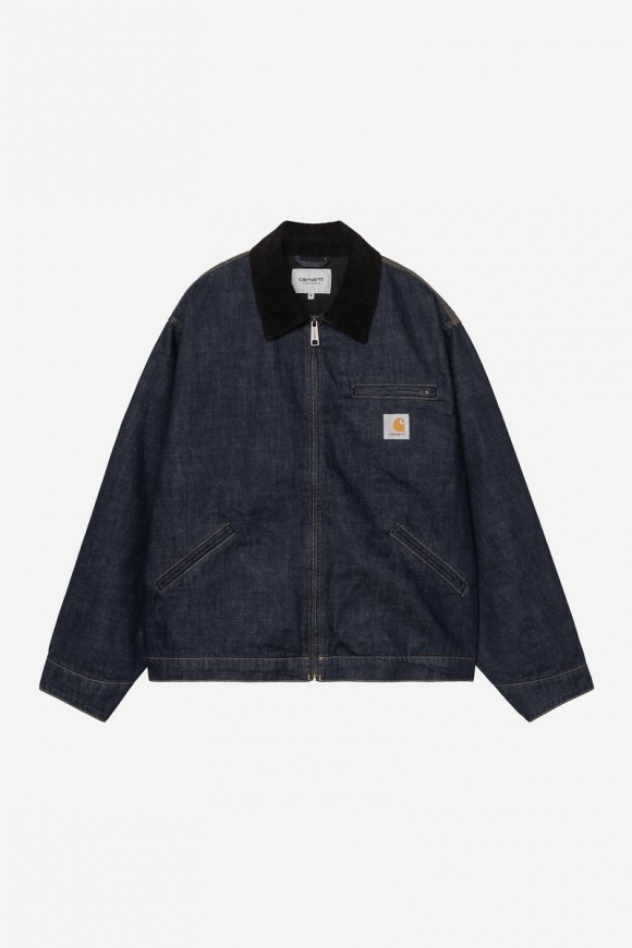 Carhartt OG Detroit Jacket - Blau/Schwarz, gespült