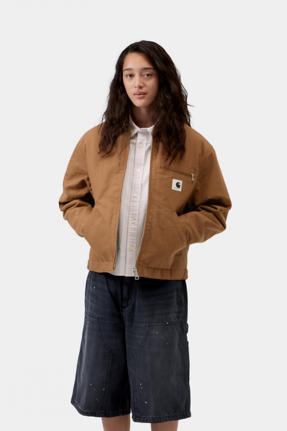Carhartt OG Detroit Jacket (Winter) - WIP H Braun / Tabak, gespült Carhartt OG Detroit Jacket (Winter) - WIP H Braun / Tabak, gespült