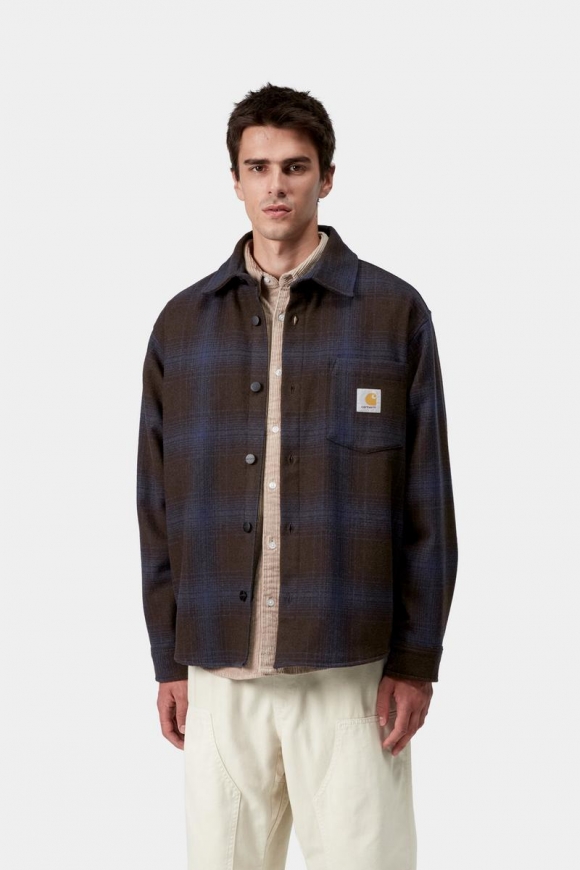 Carhartt Brennan Shirt Jac - Brennan Check, Palisander / Jupiter