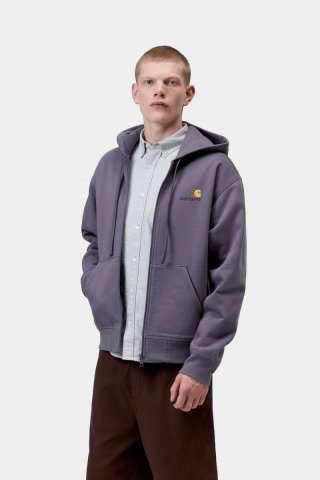 Carhartt Hooded American Script Jacket - Schattiges Lila