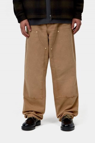 Carhartt Double Knee Pant - WIP H Braun, Steinleinwand Carhartt Double Knee Pant - WIP H Braun, Steinleinwand