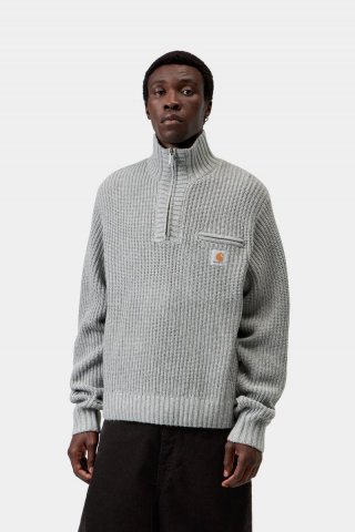 Carhartt Detroit Half Zip Sweater - Graues Heidekraut Carhartt Detroit Half Zip Sweater - Graues Heidekraut