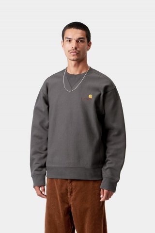 Carhartt American Script Sweatshirt - Graphit Carhartt American Script Sweatshirt - Graphit