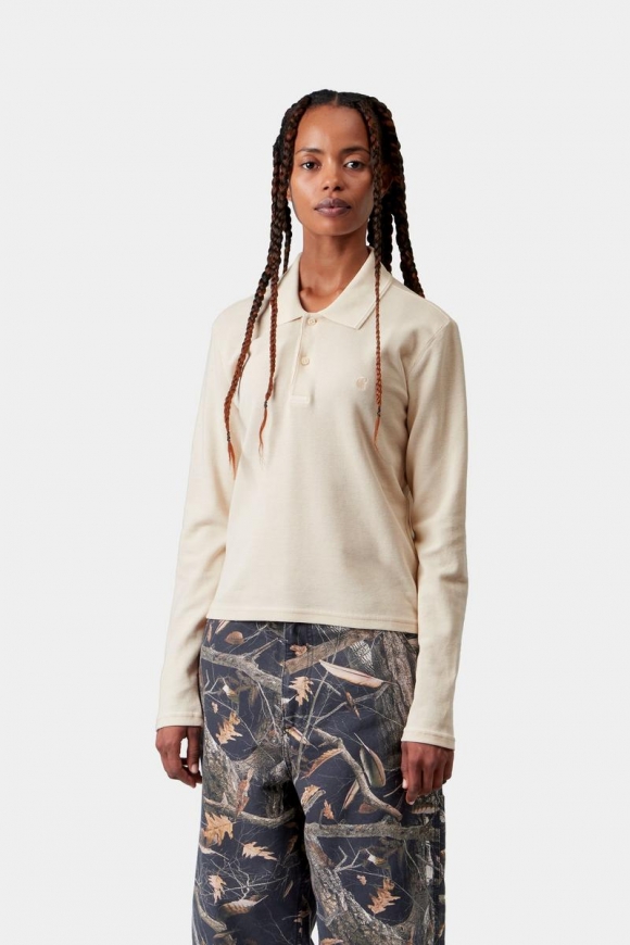 Carhartt L/S Dora Polo - Natürlich, stückgefärbt Carhartt L/S Dora Polo - Natürlich, stückgefärbt